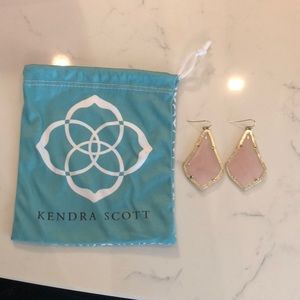 Kendra Scott Alex earrings in rose quartz
